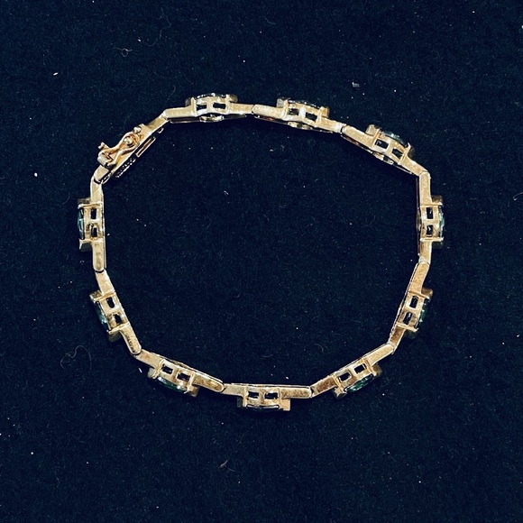 Sterling Silver Gold Plated Mystic Topaz Bracelet - Picture 2 of 6